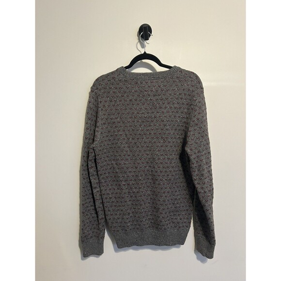 Vintage 90s Tommy Hilfiger Sweater Small Wool Blend Crewneck Knit Gray Soft - Picture 2 of 7